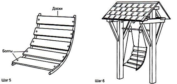 Как сделать детские качели своими руками: пошаговая инструкция